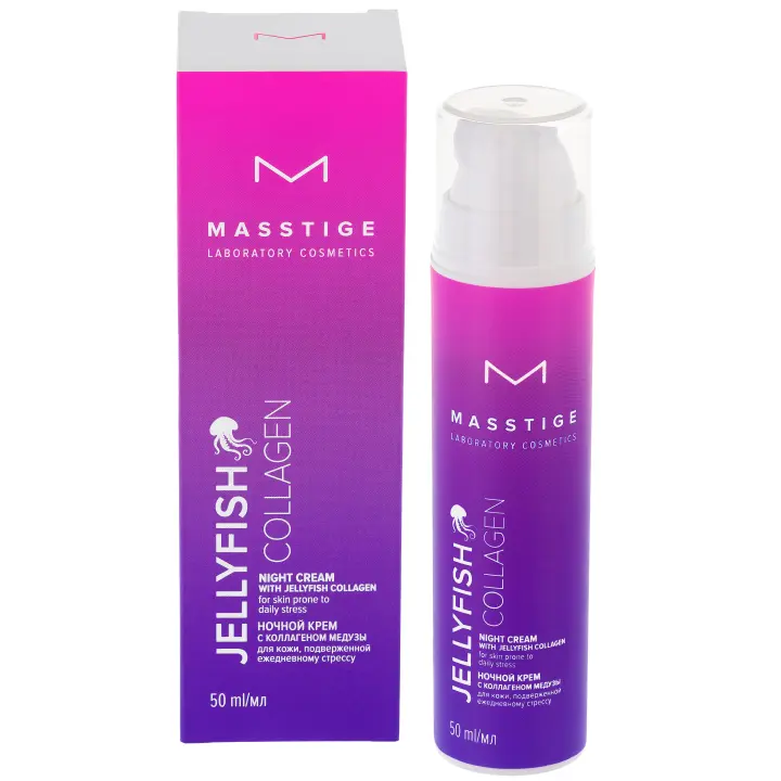 Крем для обличчя нічний з колагеном медузи Masstige Jellyfish Collagen
